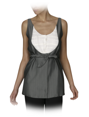 Pinstripe Bibfront Top
Style A2K01T\A2107
Contrasting white button bib front
Ties at sides
57% Fleece Wool, 43% Viscose
$ 395.00 $ 238.00 Pinstripe Bibfront Top
Style A2K01T\A2107
Contrasting white button bib front
Ties at sides
57% Fleece Wool, 43% Viscose
$ 395.00 $ 238.00