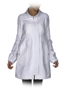Cotton Canvas Drawstring 3/4 Anarak
Style HGL02\ZZ
Funnel collar
Long sleeves with ruched elastic banded cuffs
Hidden zipper closure beneath front button placket
Small button flap pockets at ches from emporioarmani.com