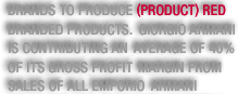 A percentage of each (PRODUCT)RED product sold is given to the global fund. The money helps people affected by HIV/AIDS in Africa.